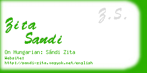 zita sandi business card