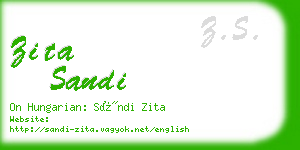 zita sandi business card